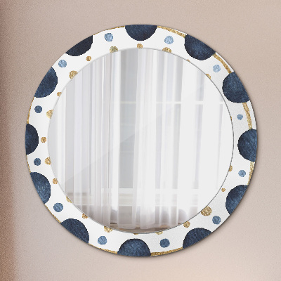 Miroir rond avec décoration Mandala de la lune