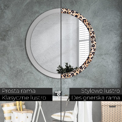Miroir rond imprimé Motif sauvage