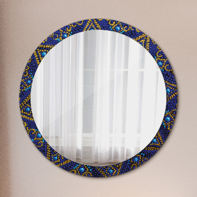 Miroir rond avec décoration Composition décorative