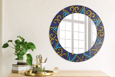 Miroir rond avec décoration Composition décorative