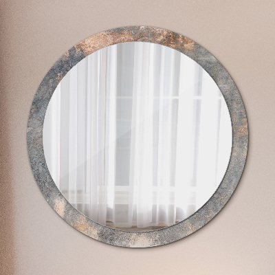 Miroir rond imprimé Béton vintage