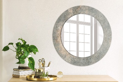 Miroir rond imprimé Béton vintage