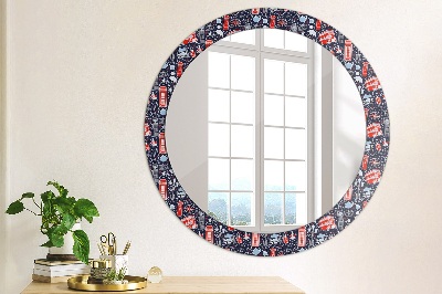Miroir rond avec décoration Le symbole de londres