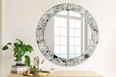 Miroir rond imprimé Motif de gribouillage