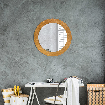 Miroir rond avec décoration Surface métallique