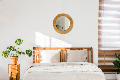 Miroir rond avec décoration Surface métallique