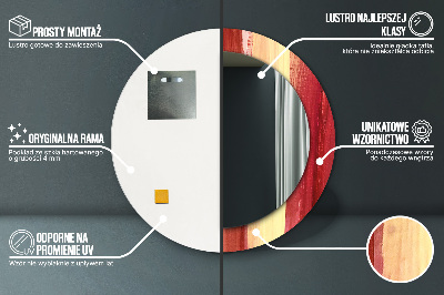 Miroir rond imprimé Peinture abstraite