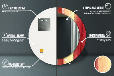 Miroir rond imprimé Peinture abstraite
