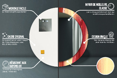 Miroir rond imprimé Peinture abstraite