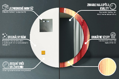 Miroir rond imprimé Peinture abstraite
