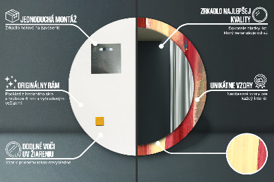 Miroir rond imprimé Peinture abstraite