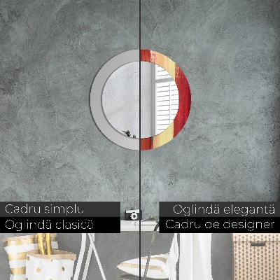 Miroir rond imprimé Peinture abstraite
