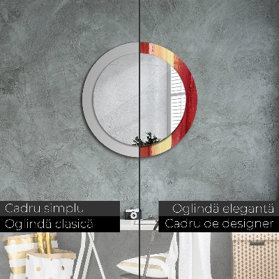 Miroir rond imprimé Peinture abstraite