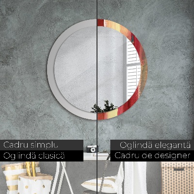 Miroir rond imprimé Peinture abstraite