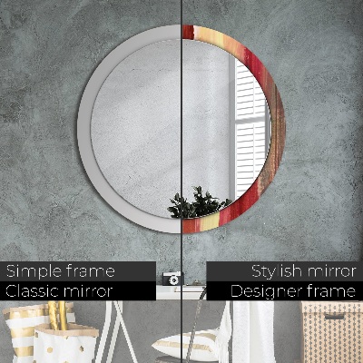 Miroir rond imprimé Peinture abstraite