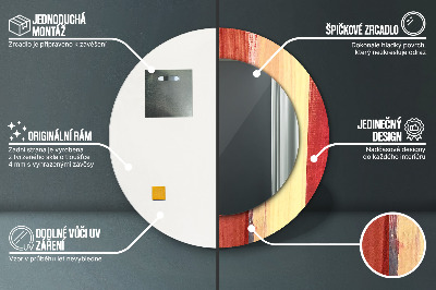 Miroir rond imprimé Peinture abstraite