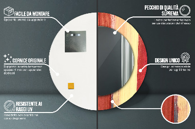 Miroir rond imprimé Peinture abstraite