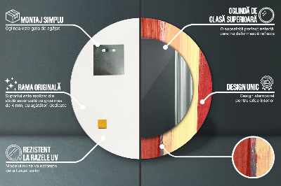 Miroir rond imprimé Peinture abstraite