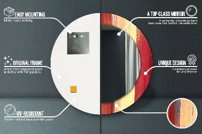 Miroir rond imprimé Peinture abstraite