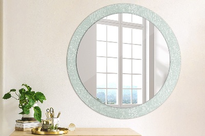 Miroir rond avec décoration Composition dessinée à la main