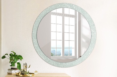 Miroir rond avec décoration Composition dessinée à la main