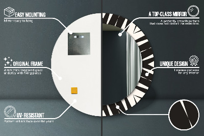 Miroir rond imprimé Géométrie abstraite