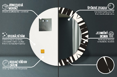 Miroir rond imprimé Géométrie abstraite