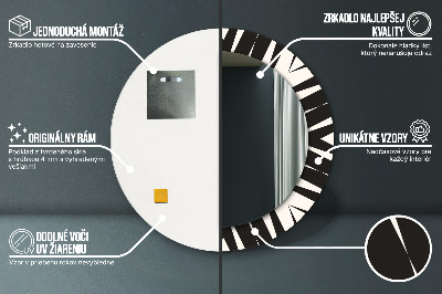 Miroir rond imprimé Géométrie abstraite