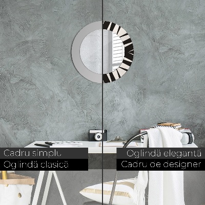 Miroir rond imprimé Géométrie abstraite