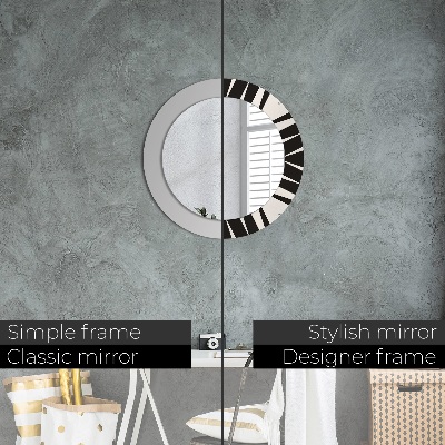 Miroir rond imprimé Géométrie abstraite