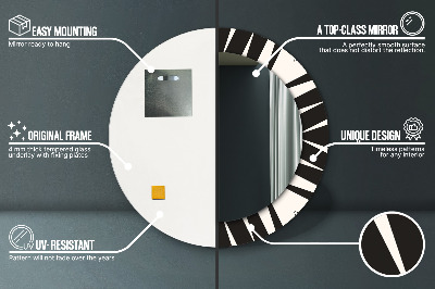 Miroir rond imprimé Géométrie abstraite