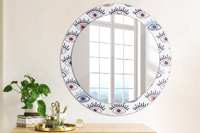 Miroir rond imprimé Style d'œil moderne