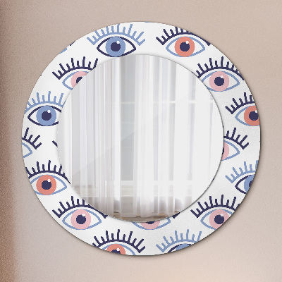 Miroir rond imprimé Style d'œil moderne