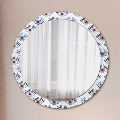 Miroir rond imprimé Style d'œil moderne