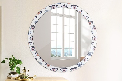 Miroir rond imprimé Style d'œil moderne