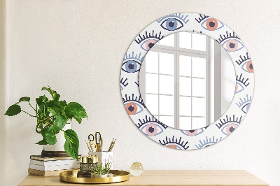 Miroir rond imprimé Style d'œil moderne