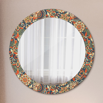 Miroir rond imprimé Illustration d'un annuaire floral