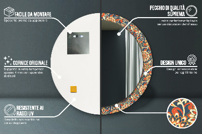 Miroir rond imprimé Illustration d'un annuaire floral