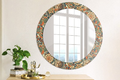 Miroir rond imprimé Illustration d'un annuaire floral
