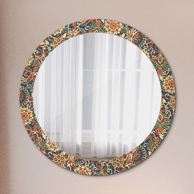 Miroir rond imprimé Illustration d'un annuaire floral