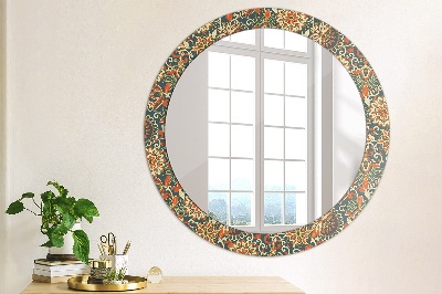 Miroir rond imprimé Illustration d'un annuaire floral