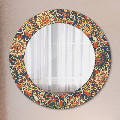 Miroir rond imprimé Illustration d'un annuaire floral
