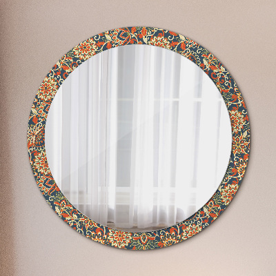 Miroir rond imprimé Illustration d'un annuaire floral