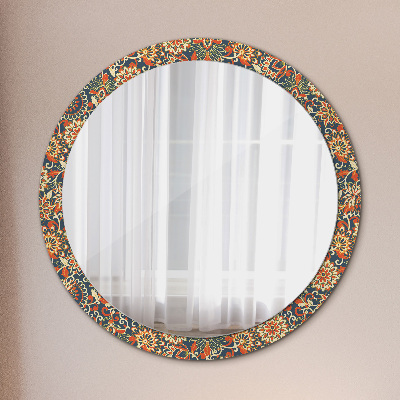 Miroir rond imprimé Illustration d'un annuaire floral