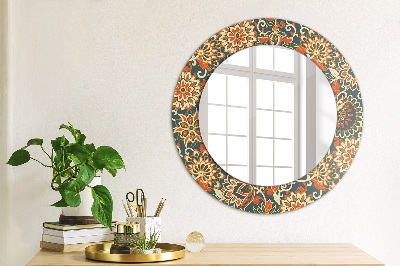 Miroir rond imprimé Illustration d'un annuaire floral