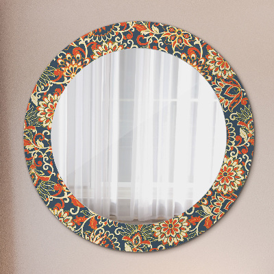 Miroir rond imprimé Illustration d'un annuaire floral