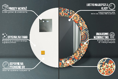 Miroir rond imprimé Illustration d'un annuaire floral