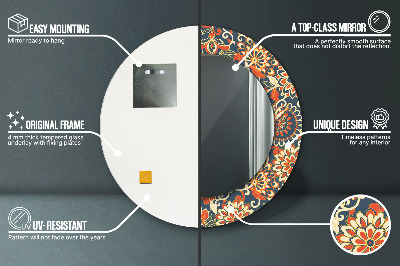 Miroir rond imprimé Illustration d'un annuaire floral