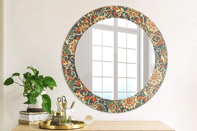 Miroir rond imprimé Illustration d'un annuaire floral