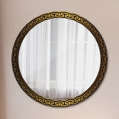 Miroir rond avec décoration Ornement grec
